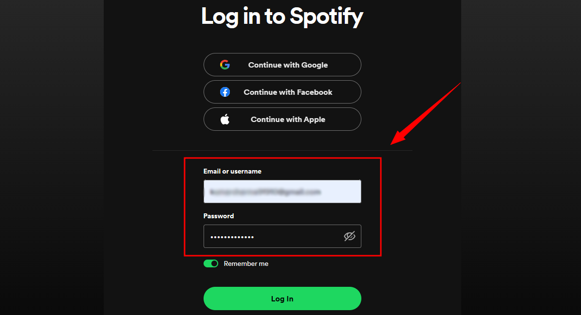 Login Your Spotify Account